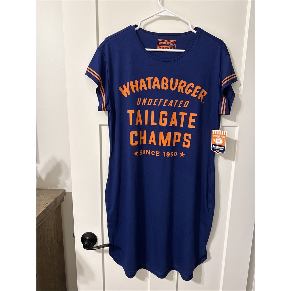 Magellan Outdoors Women's Large Whataburger Tailgate Champs Graphic Dress NWT